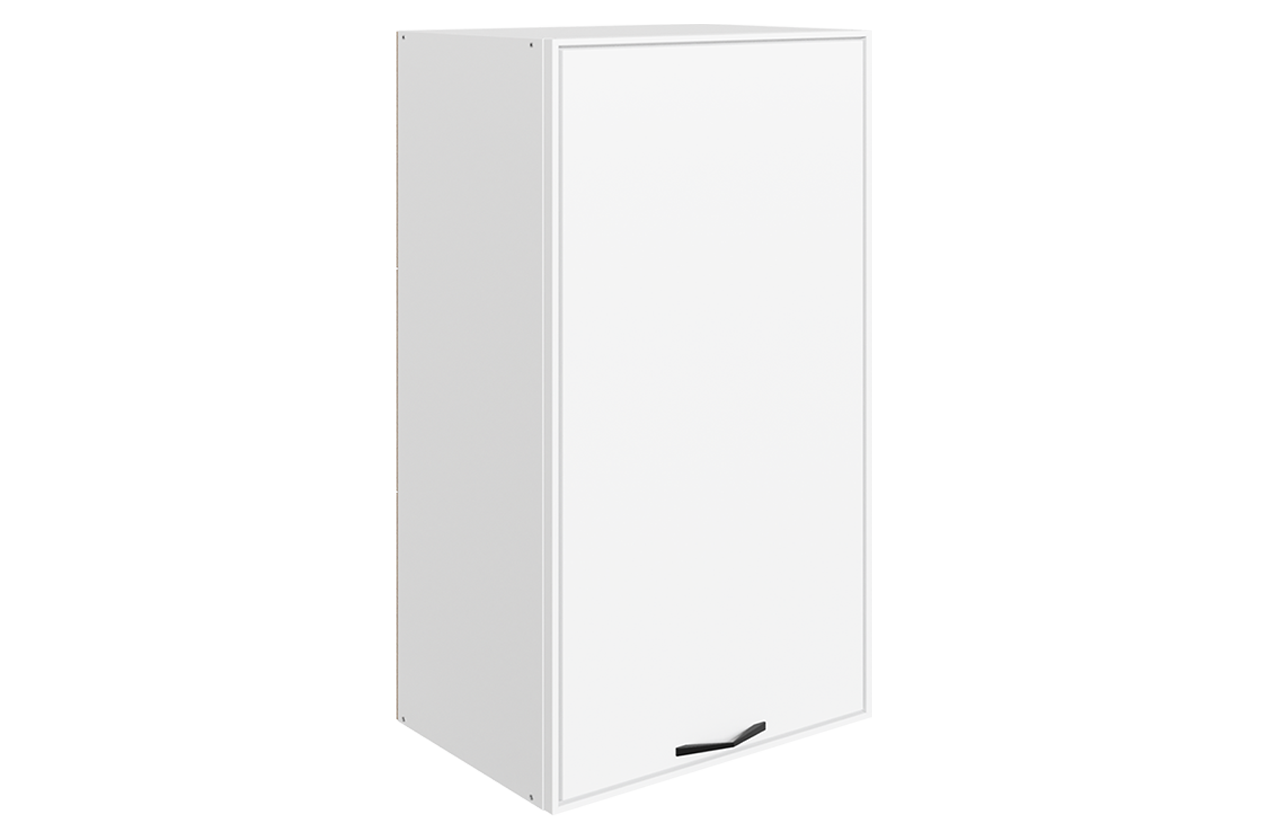 Монако Шкаф навесной L450 Н900 (1 дв. гл.) (белый/белый матовый)