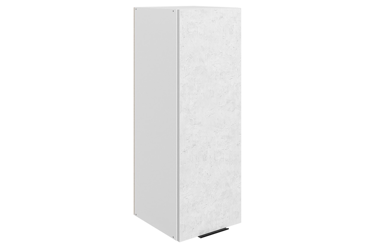 Стоун Шкаф навесной L300 Н900 (1 дв. гл.) (белый/белая скала)