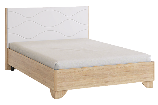 Зара Кровать с основанием Комфорт 140х200 см (дуб сонома/белый)