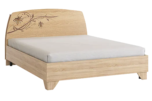 Виктория-1 Кровать с основанием 160х200 см (дуб сонома)