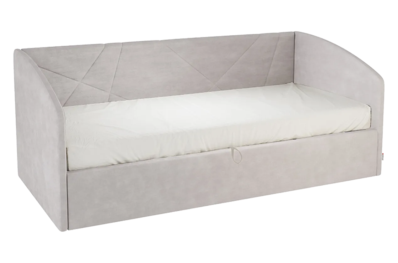 Кровать с подъемным механизмом Квест (Софа) 90х200 см (галька (велюр))