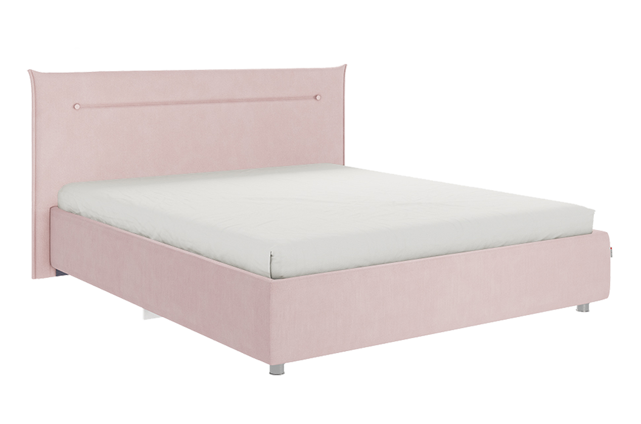 Кровать с основанием Альба 160х200 см (нежно-розовый (велюр))