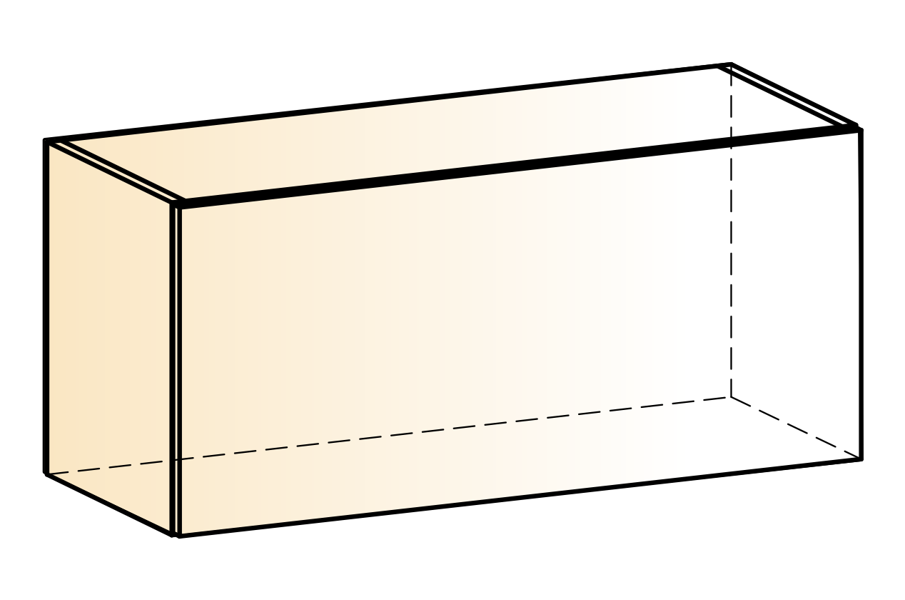 Бостон Шкаф навесной L800 Н360 (1 дв. гл.) (белый/графит глянец)