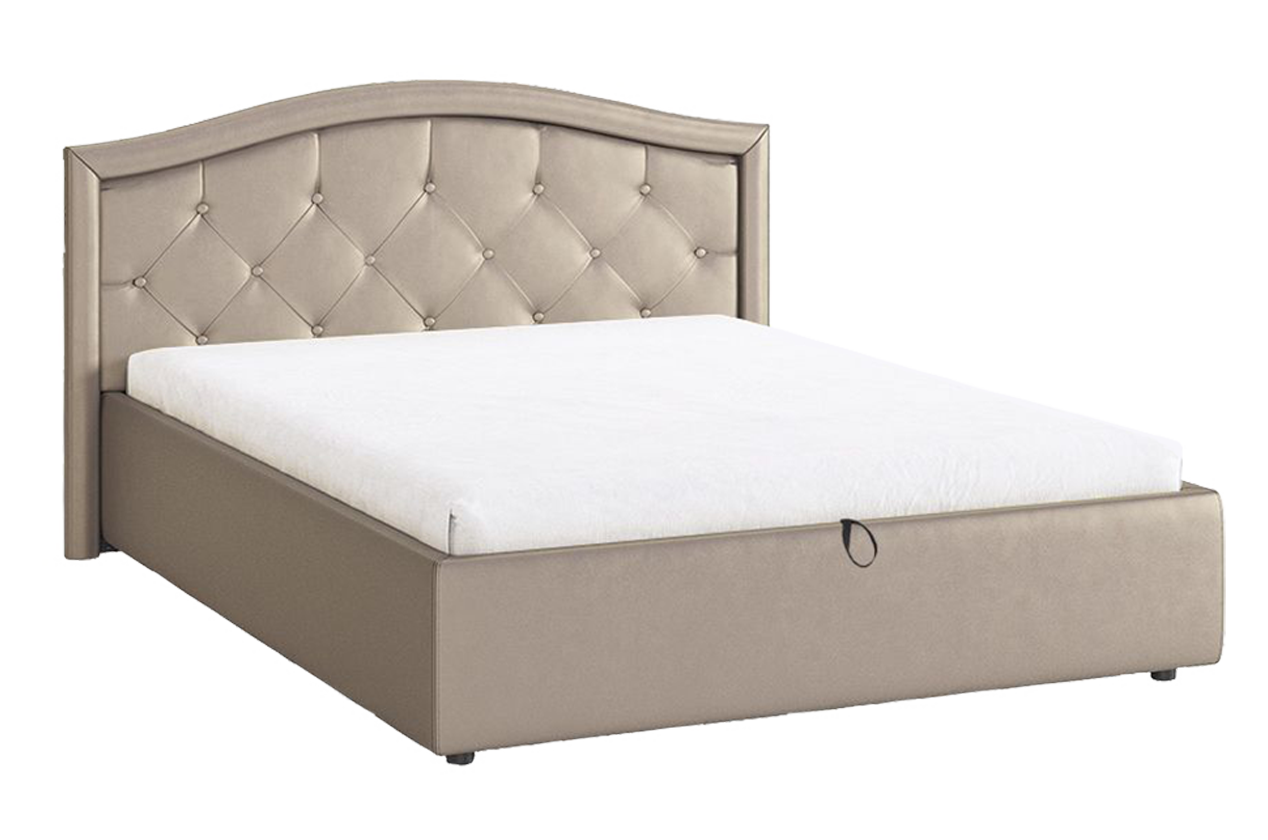 Кровать с подъемным механизмом Верона 140х200 см (бронза (экокожа))