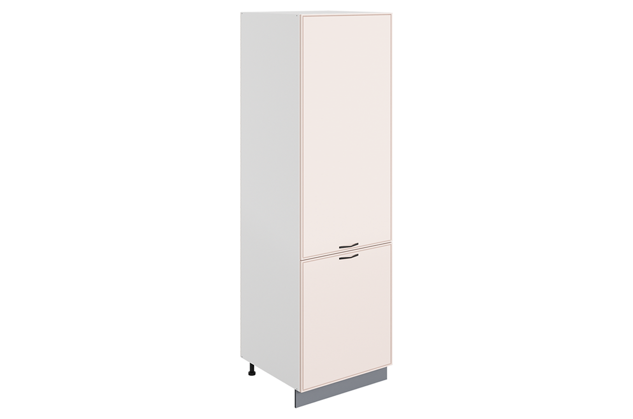 Монако Шкаф-пенал L600 под холодильник (2 дв. гл.) (белый/айвори матовый)