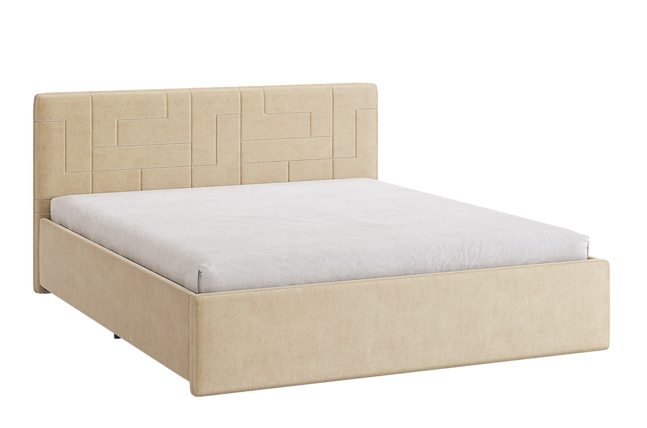 Кровать с основанием Лора 2 160х200 см (карамель (велюр))