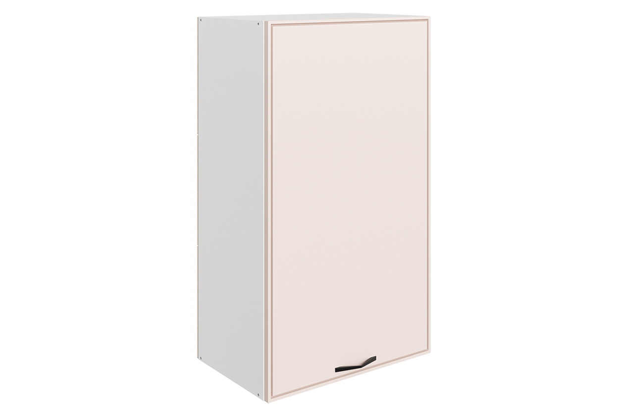 Монако Шкаф навесной L500 Н900 (1 дв. гл.) (белый/айвори матовый)