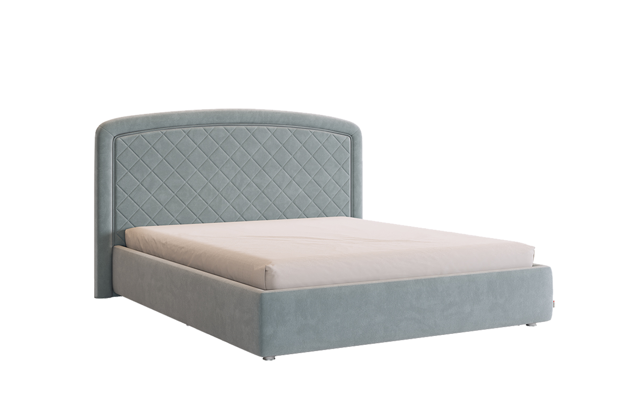 Кровать с основанием Сильва 2 160х200 см (оникс (велюр))