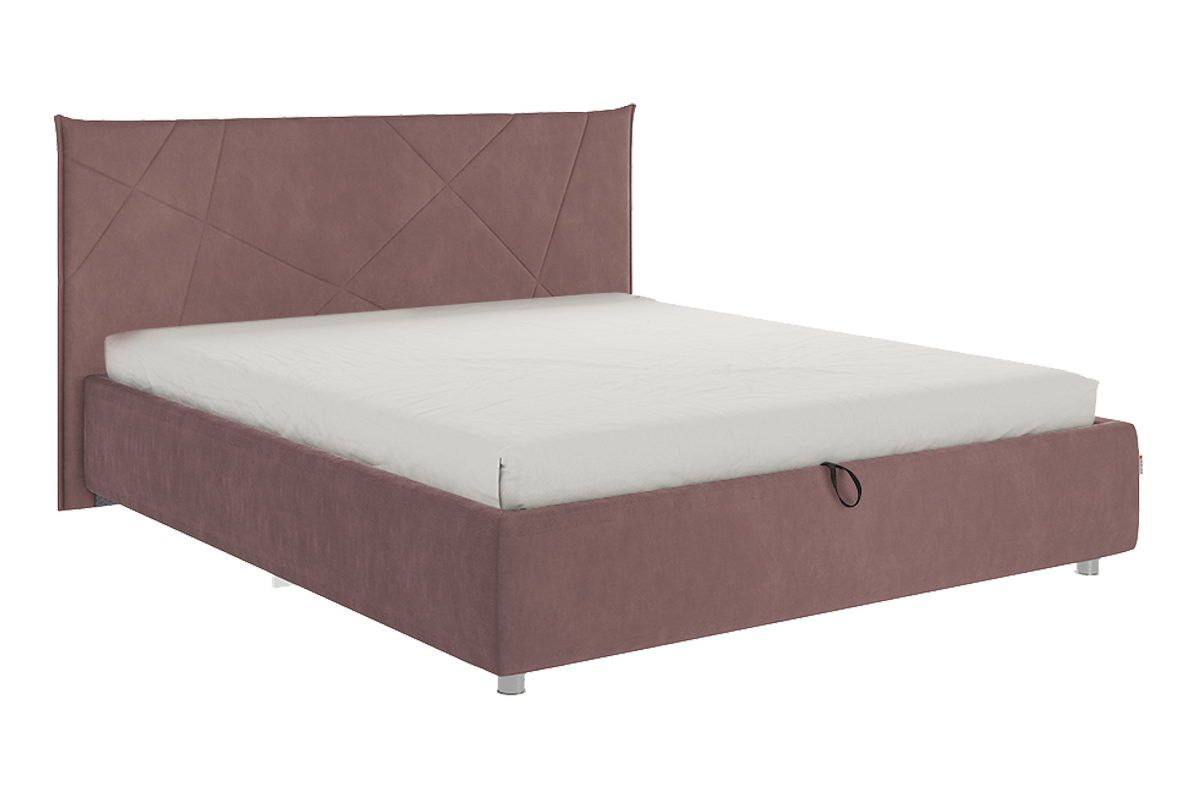 Кровать с подъемным механизмом Квест 160х200 см (пудра (велюр))