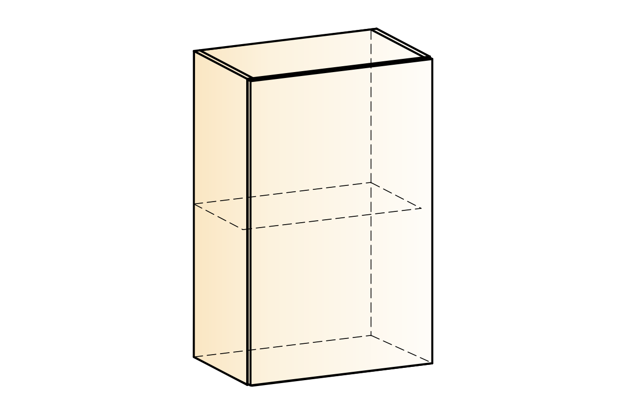 Бостон Шкаф навесной L450 Н720 (1 дв. гл.) (белый/графит глянец)