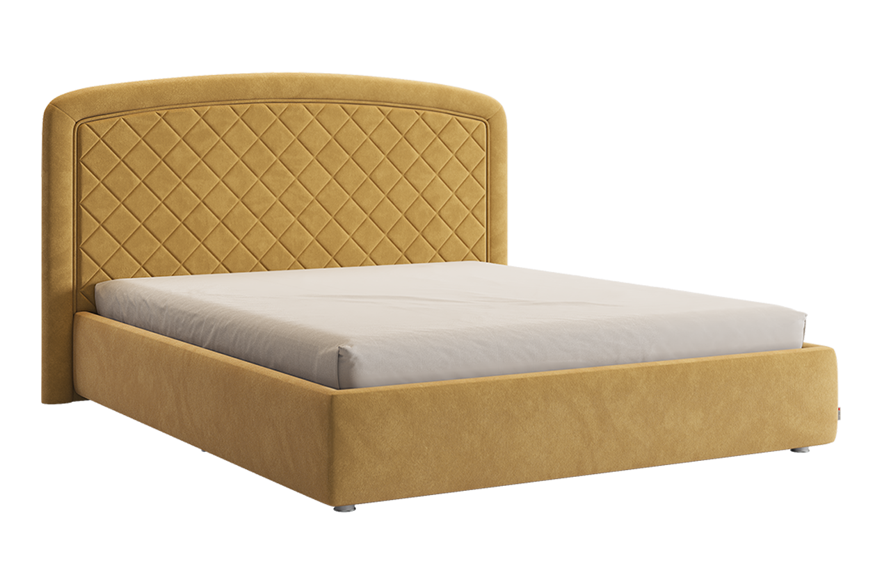 Кровать с основанием Сильва 2 160х200 см (медовый (велюр))