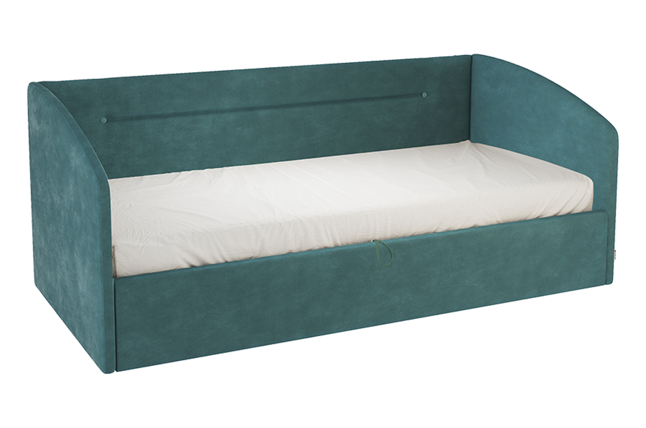 Кровать с подъемным механизмом Альба (Софа) 90х200 см (сосна (велюр))