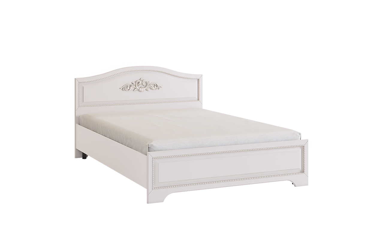 Белла Кровать с основанием (комфорт) 140х200 см (белый/джелато софт)