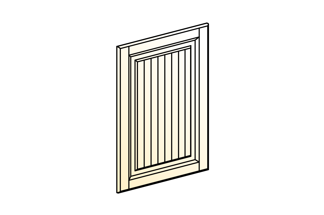 Бавария Дверь (Декор) L551 Шкаф рабочий (фисташка)