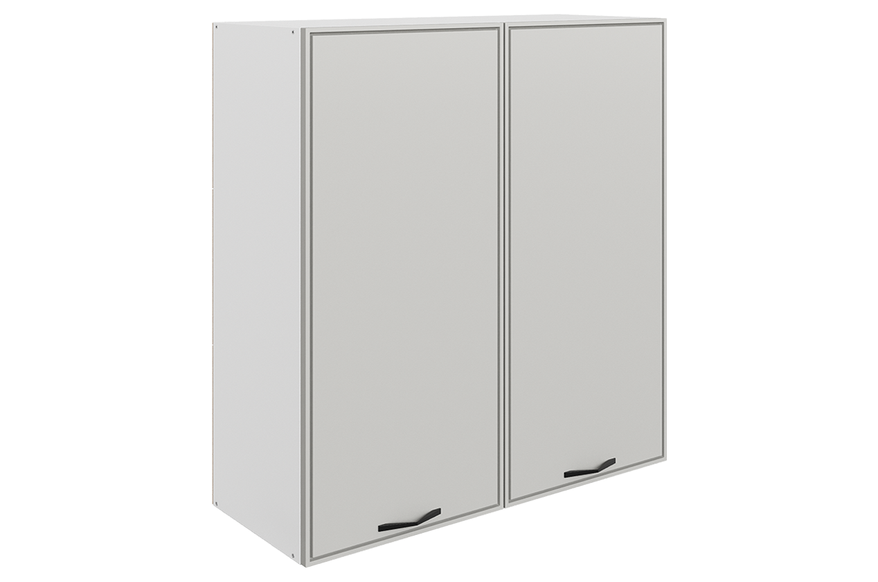 Монако Шкаф навесной L800 Н900 (2 дв. гл.) (белый/маус матовый)