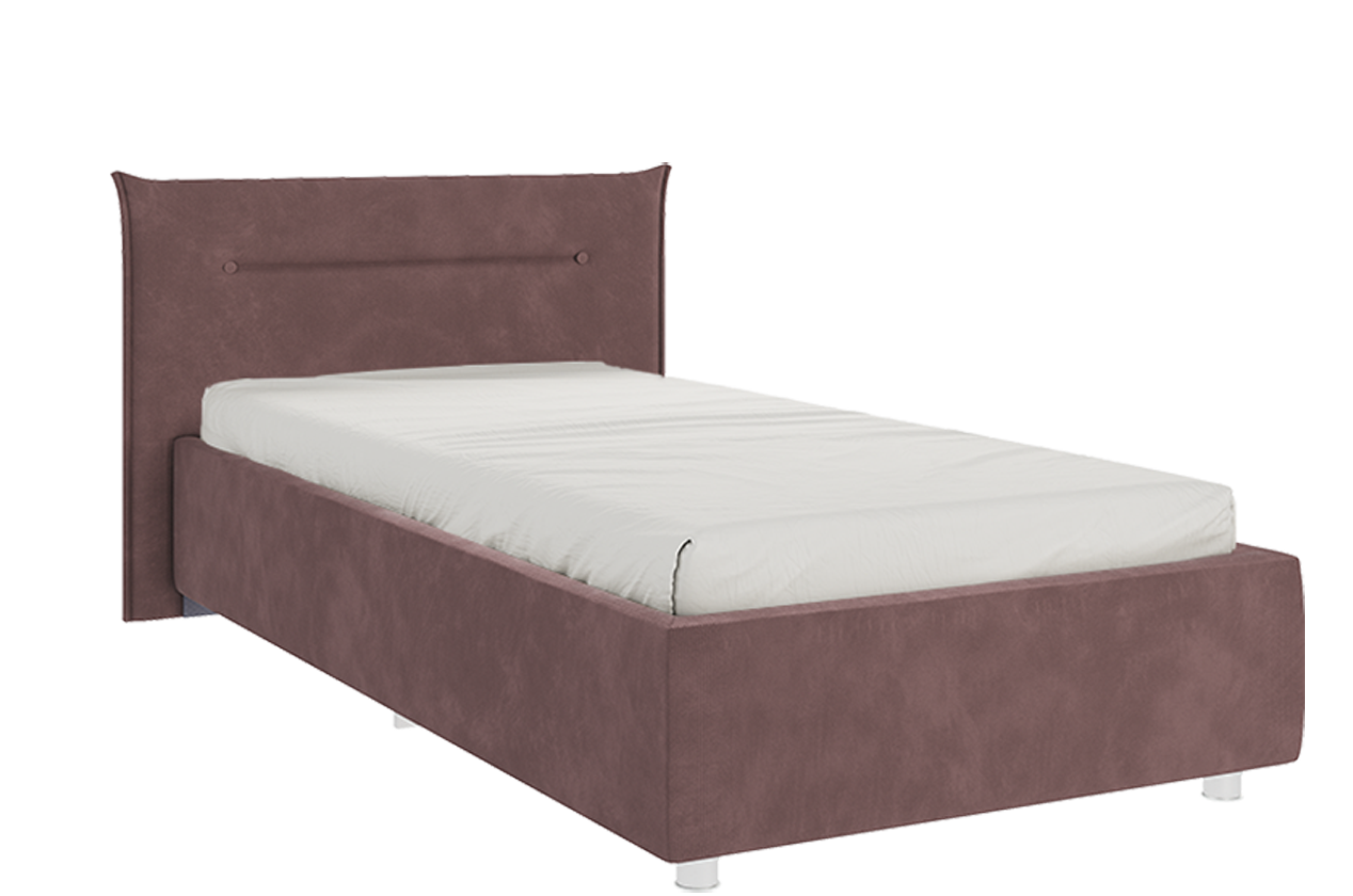 Кровать с основанием Альба 90х200 см (пудра (велюр))