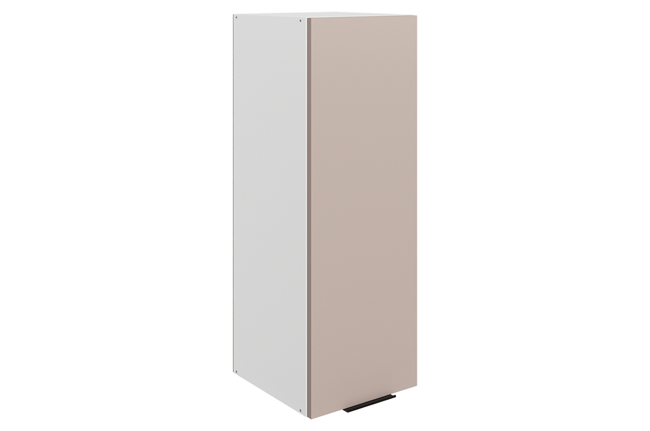 Стоун Шкаф навесной L300 Н900 (1 дв. гл.) (белый/грей софттач)