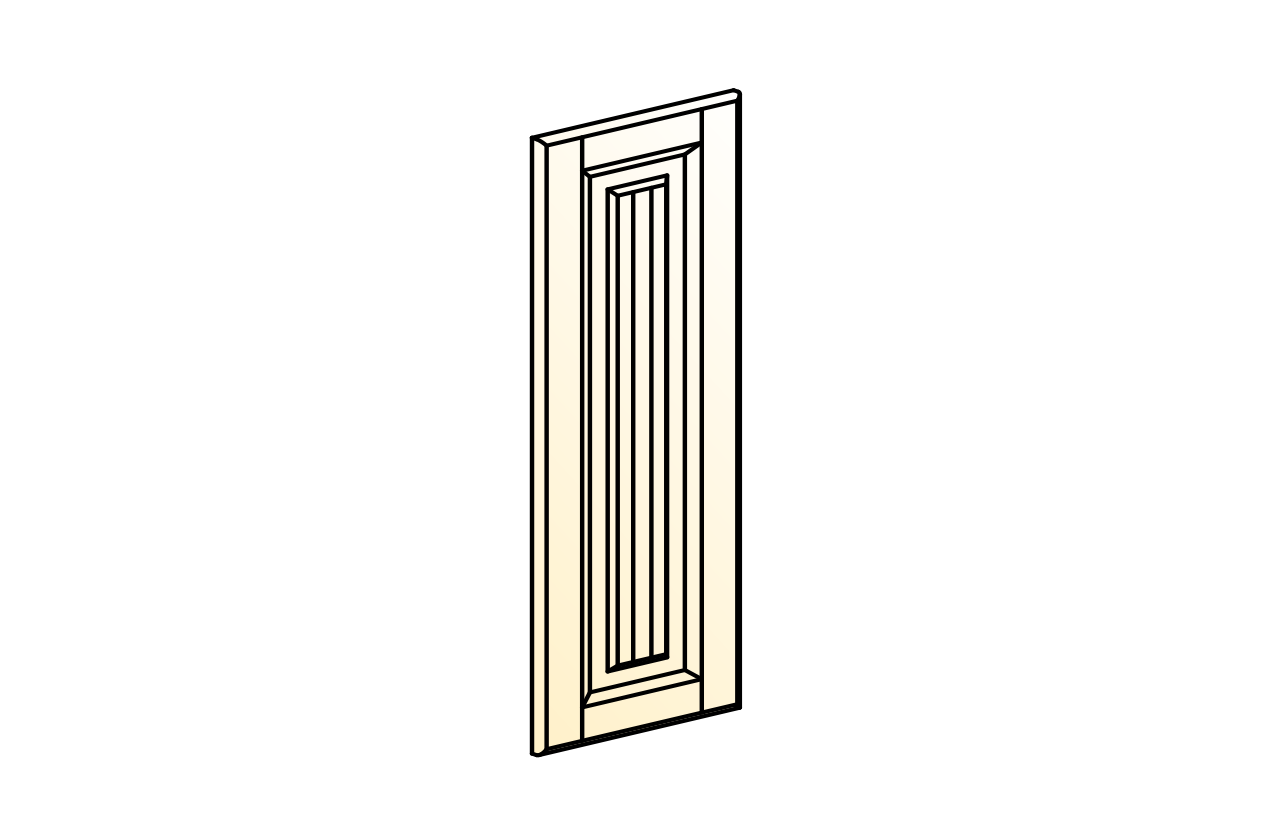 Бавария Дверь (Декор) L297 Шкаф навесной (фисташка)