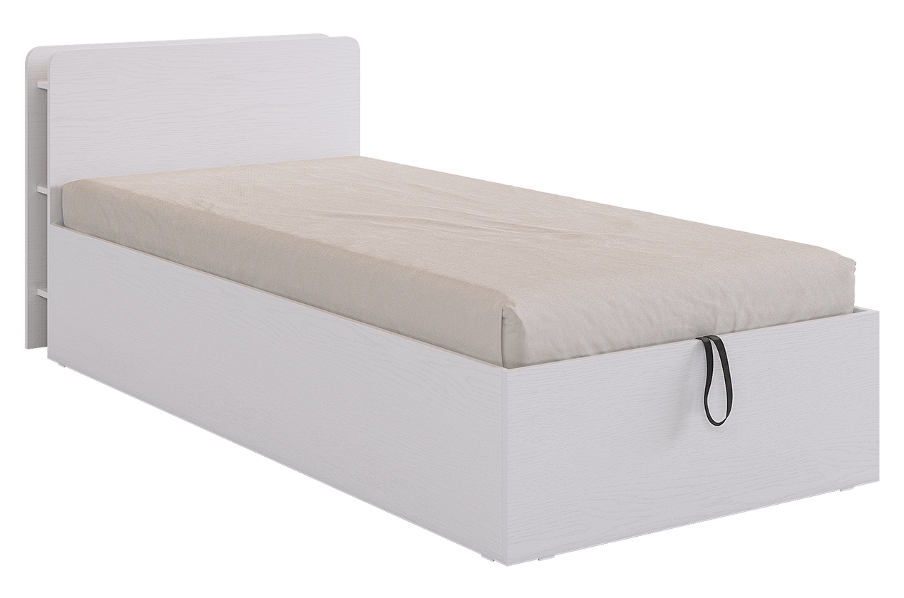 Кровать с подъемным механизмом "Юниор" 90х200 см (белое дерево)