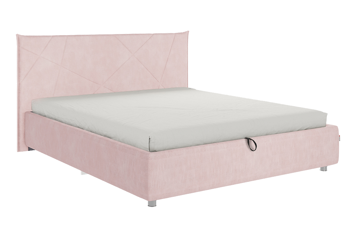 Кровать с подъемным механизмом Квест 160х200 см (нежно-розовый (велюр))