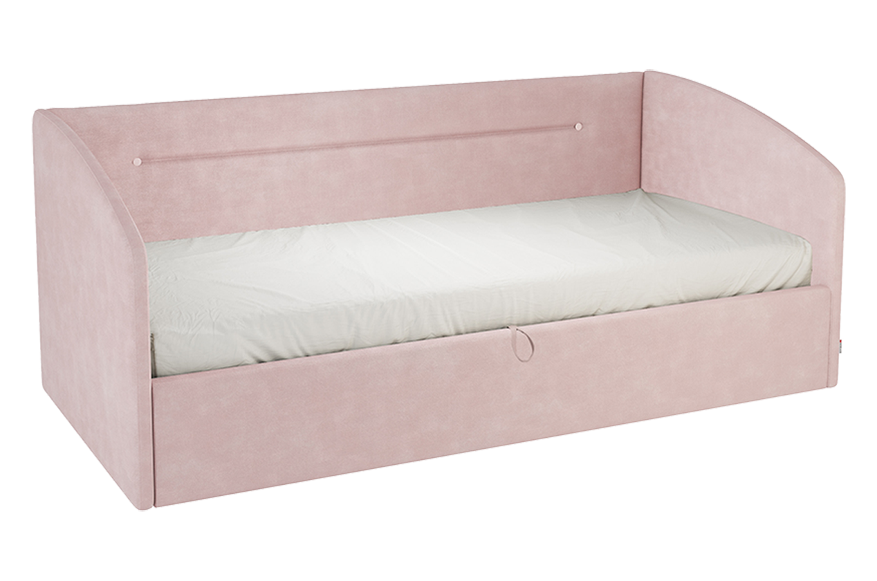 Кровать с подъемным механизмом Альба (Софа) 90х200 см (нежно-розовый (велюр))