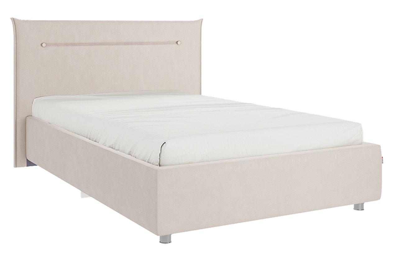 Кровать с основанием Альба 120х200 см (крем (велюр))