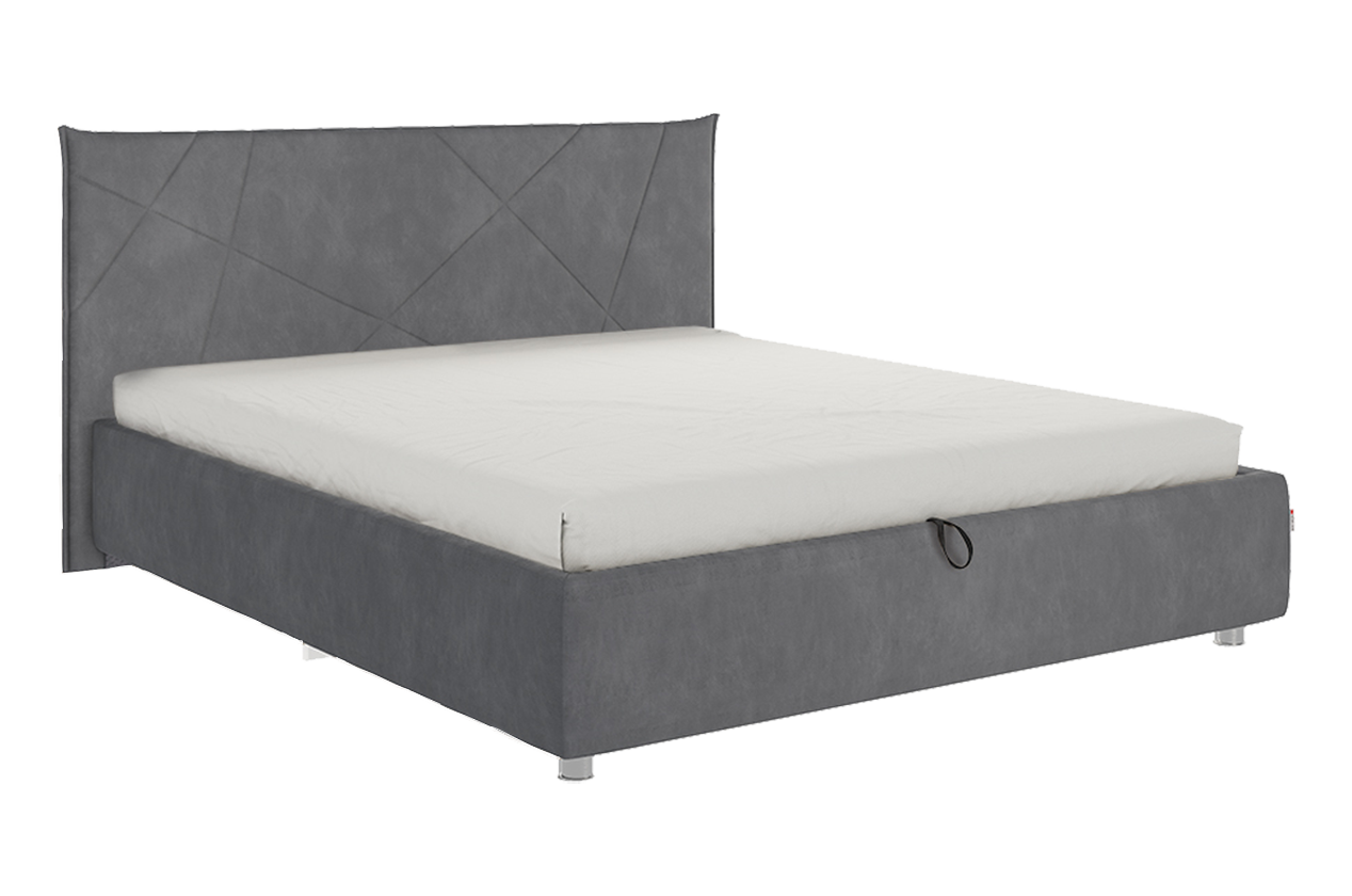 Кровать с подъемным механизмом Бест 160х200 см (графит (велюр))