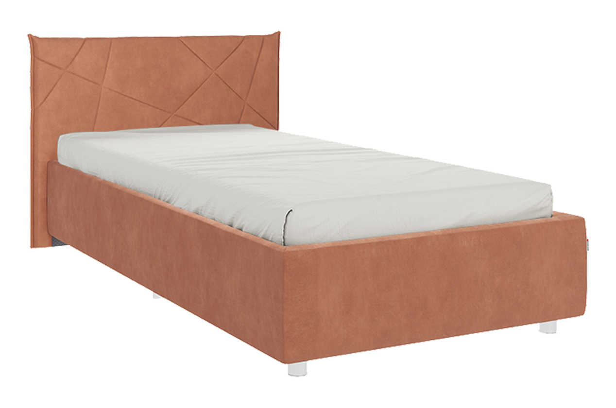 Кровать с подъемным механизмом Квест 90х200 см (персик (велюр))