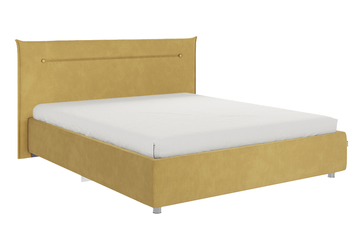 Кровать с основанием Альба 160х200 см (медовый (велюр))