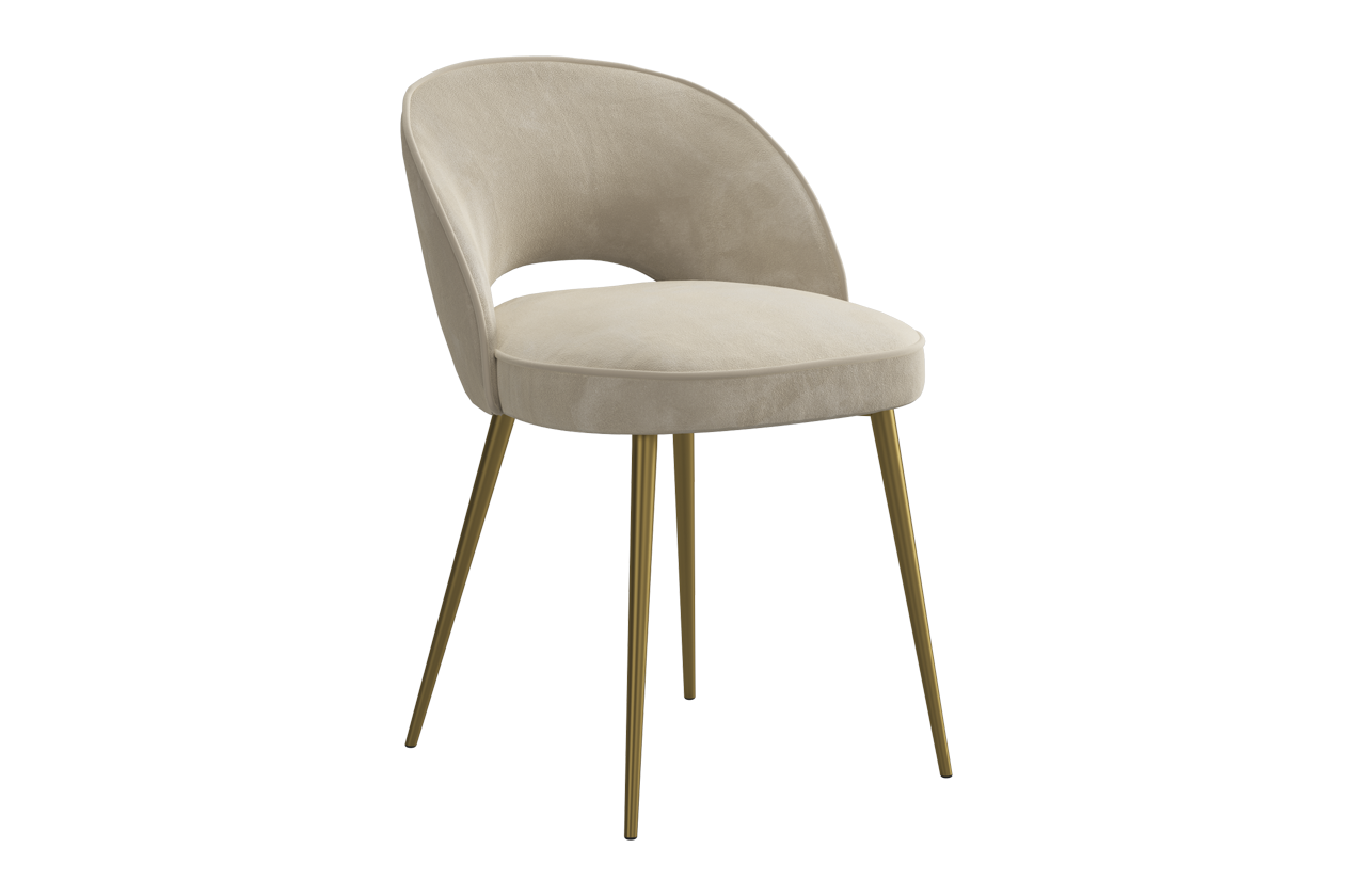 Стул Моли 2 Т1 (пломбир (велюр)/золото)