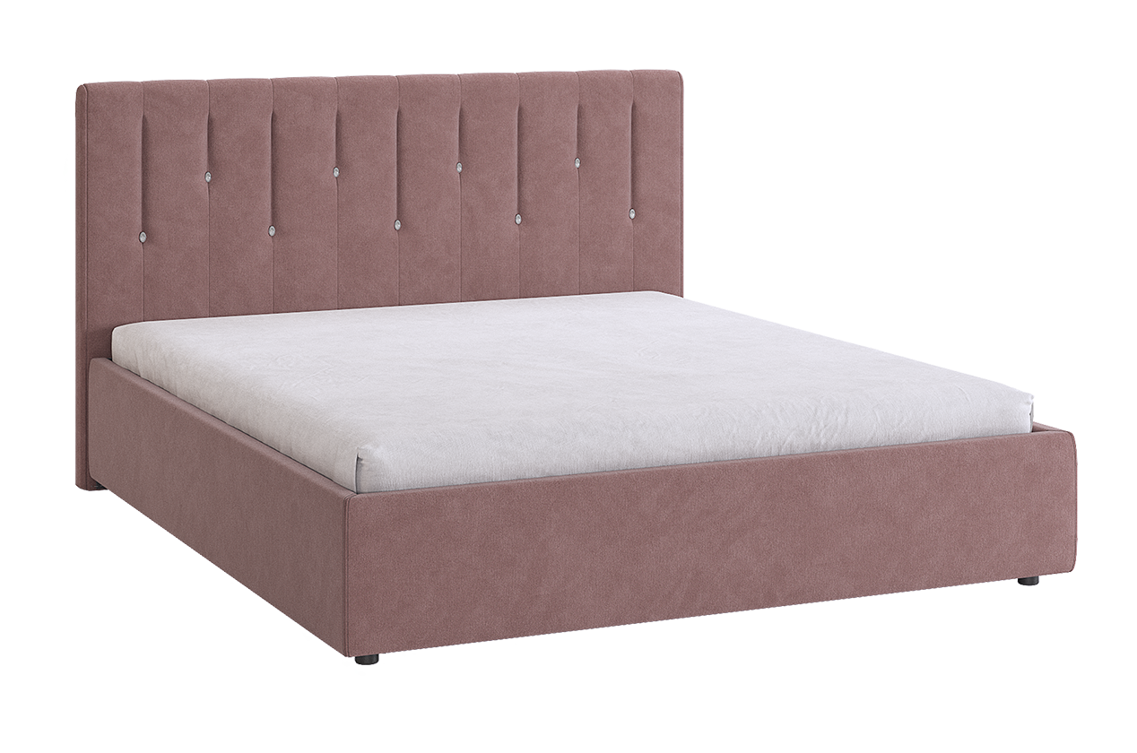 Кровать с основанием Кристи 2 160х200 см (пудра (велюр))