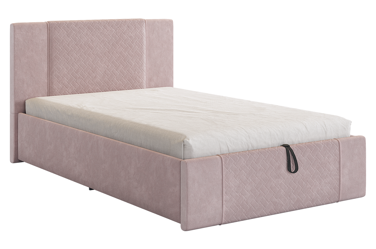 Кровать с подъемным механизмом Хлоя 120х200 см (нежно-розовый (велюр))