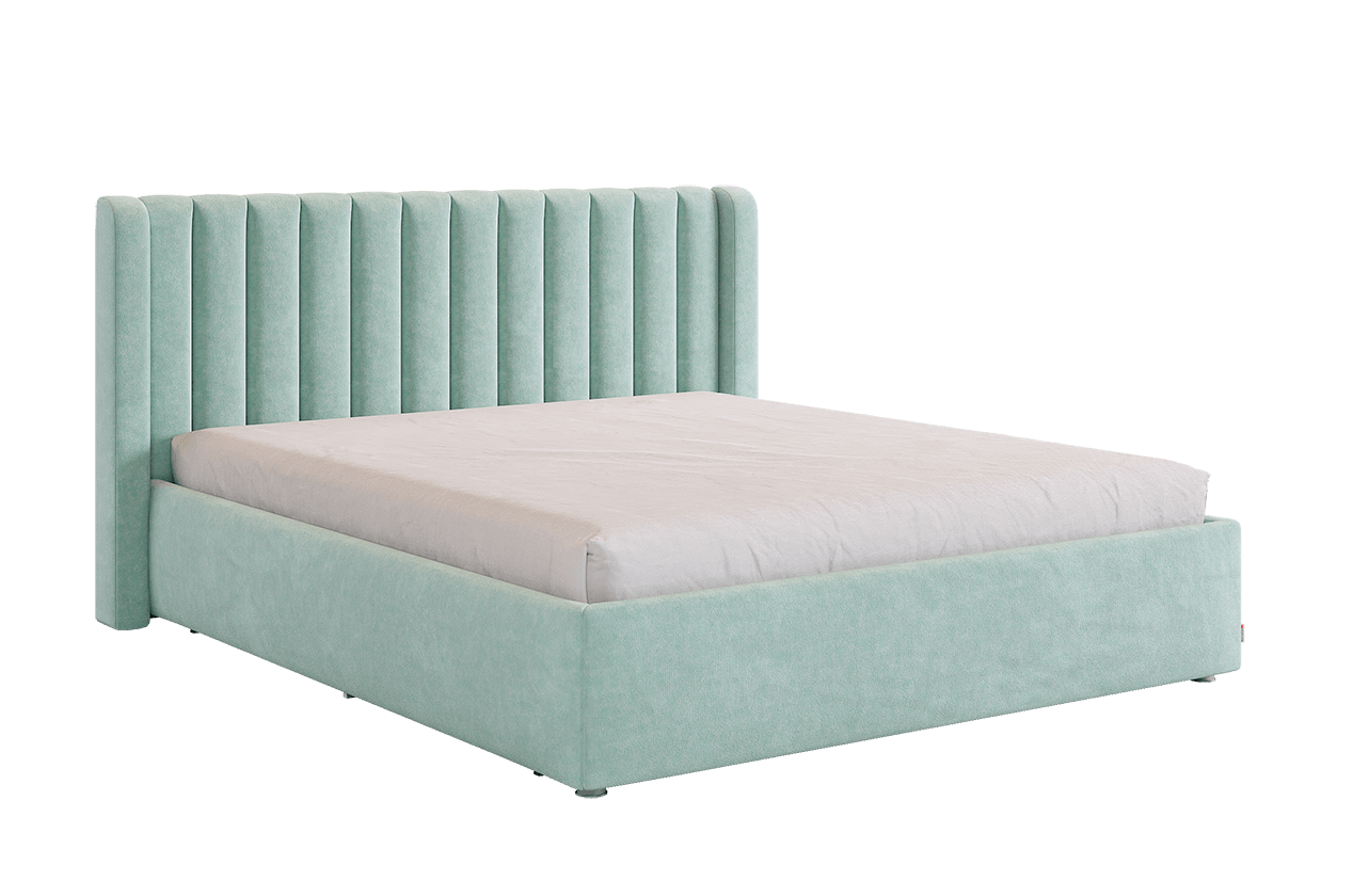 Кровать с основанием Ева 160х200 см (мята (велюр))