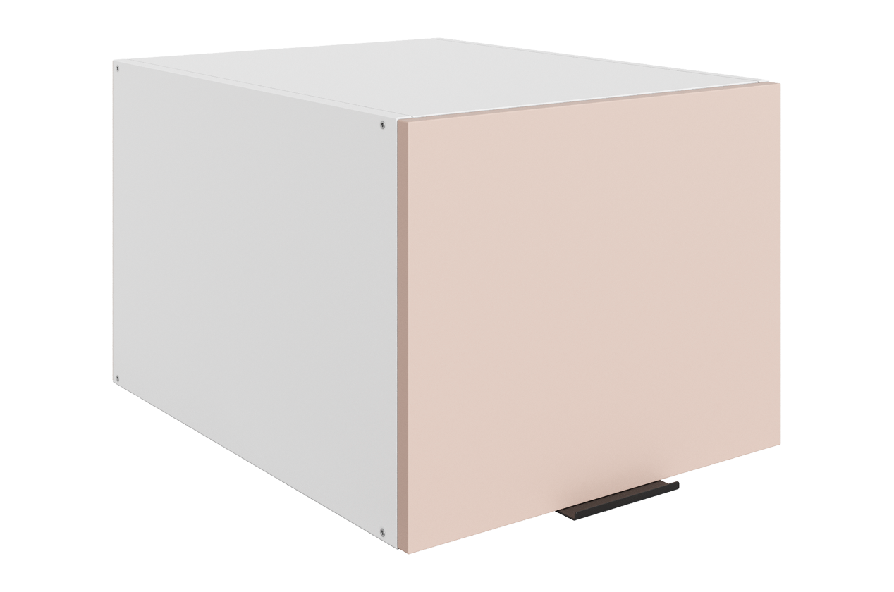 Стоун Шкаф навесной антресоль L450 H360 (1 дв. гориз.) (белый/грей софттач)