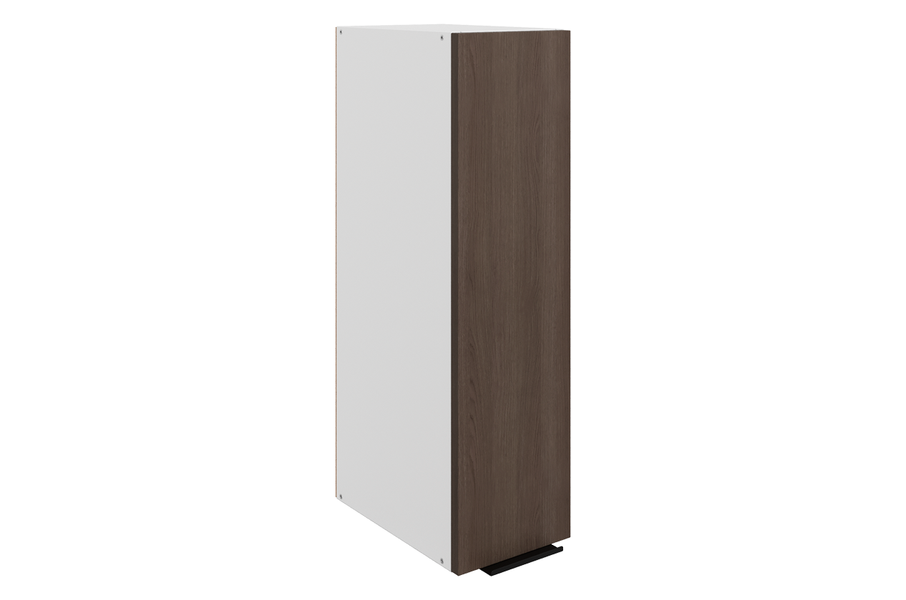 Стоун Шкаф навесной L200 Н720 (1 дв. гл.) (белый/фундук матовый)