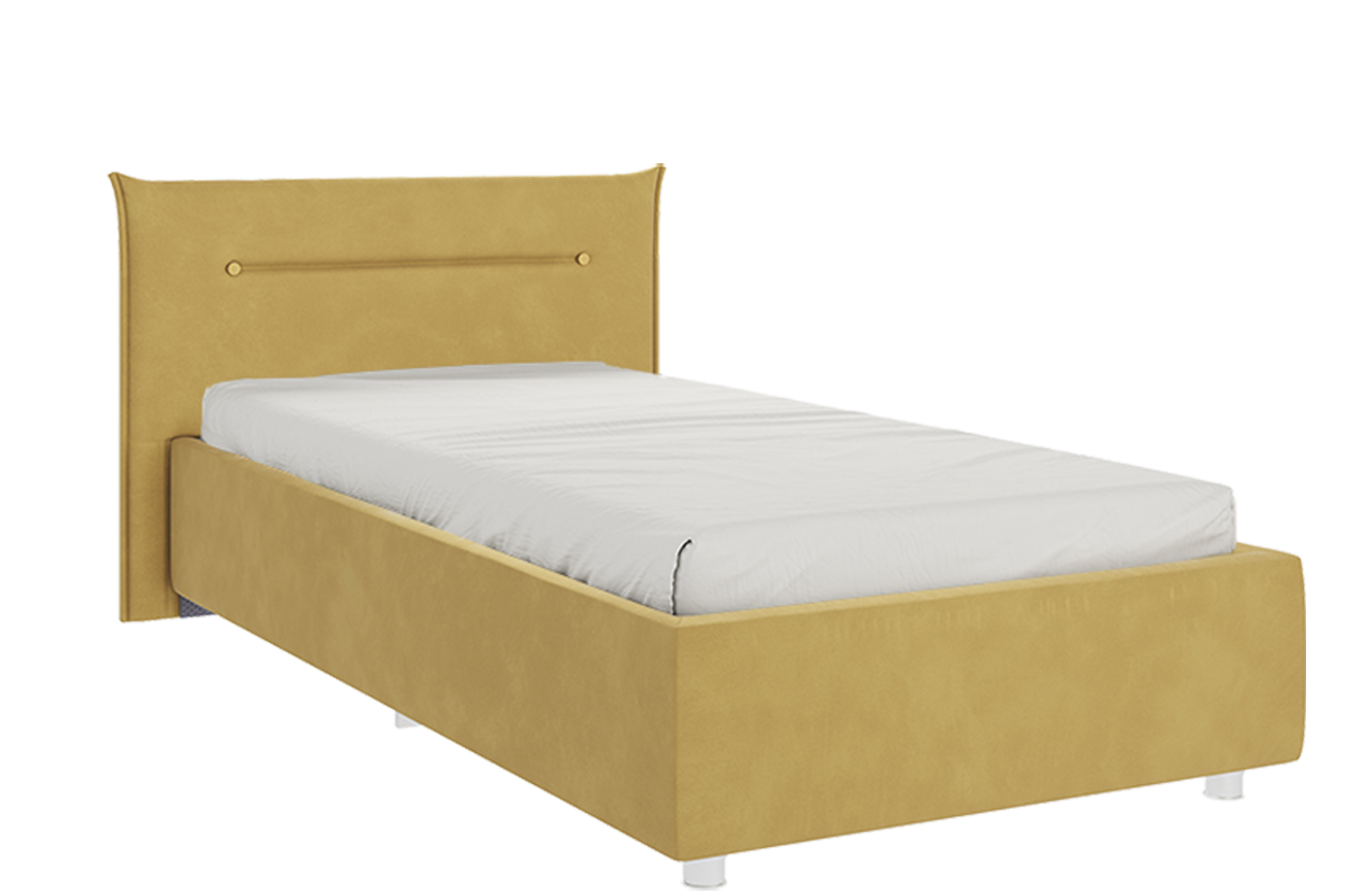 Кровать с основанием Альба 90х200 см (медовый (велюр))