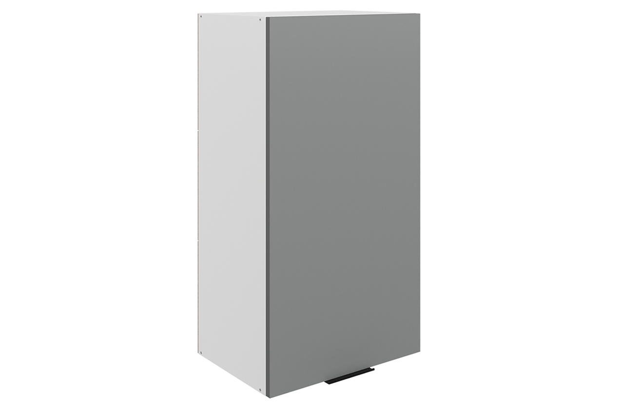 Стоун Шкаф навесной L450 Н900 (1 дв. гл.) (белый/оникс софттач)
