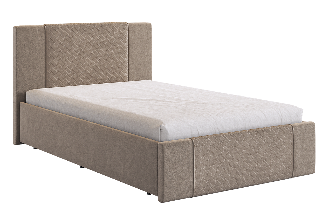 Кровать с основанием Хлоя 120х200 см (латте (велюр))