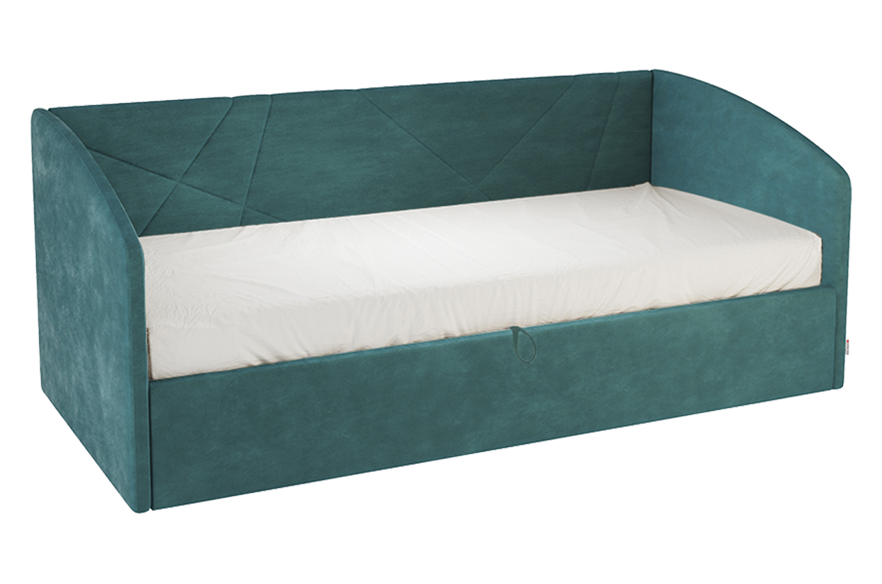 Кровать с подъемным механизмом Квест (Софа) 90х200 см (сосна (велюр))