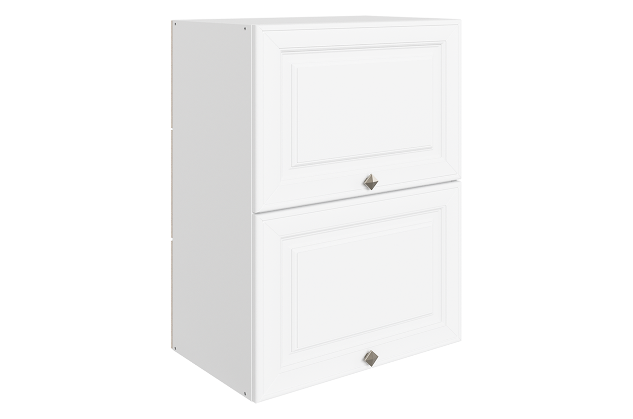 Мишель Шкаф навесной L500 Н720 (2 дв. гл.гориз.) (эмаль) (белый/белый)