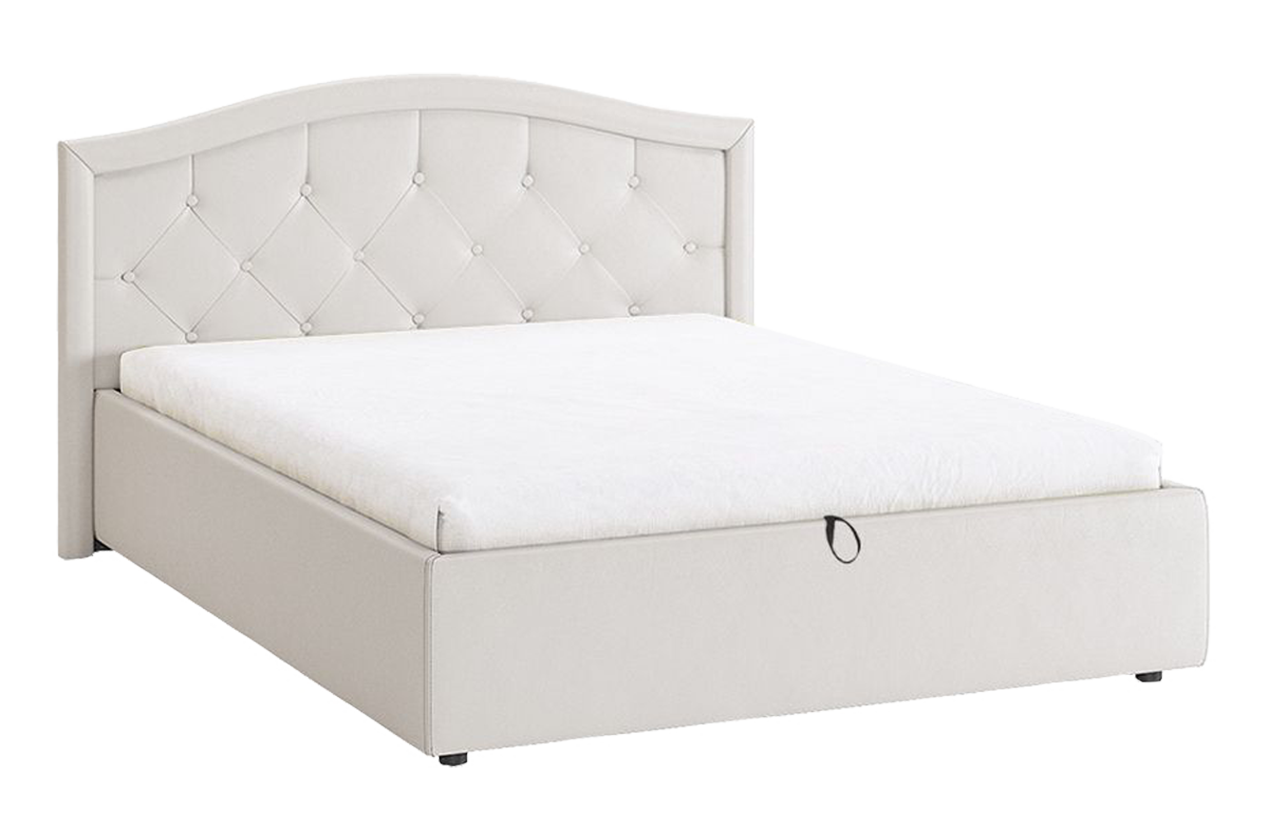 Кровать с подъемным механизмом Верона 140х200 см (белый (экокожа))