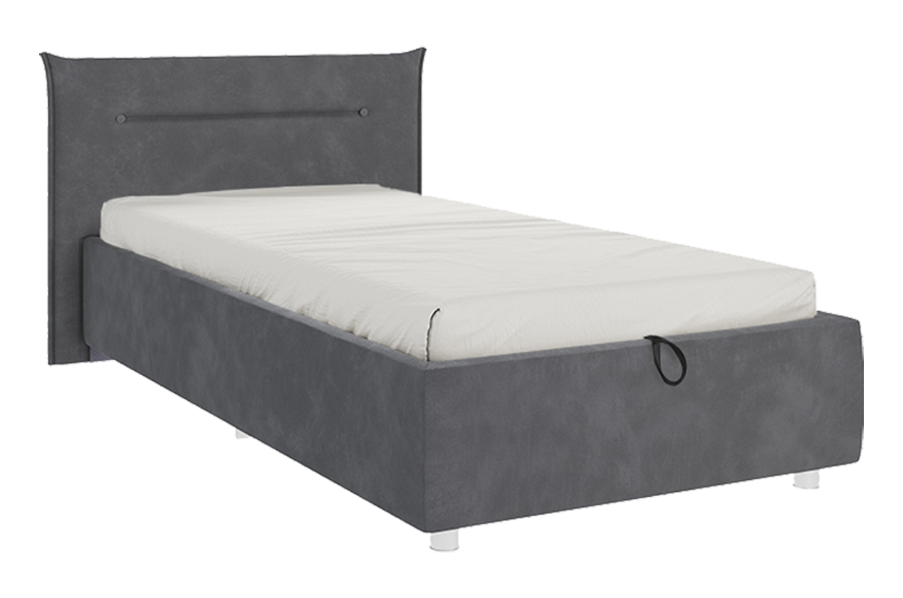 Кровать с подъемным механизмом Альба 90х200 см (графит (велюр))