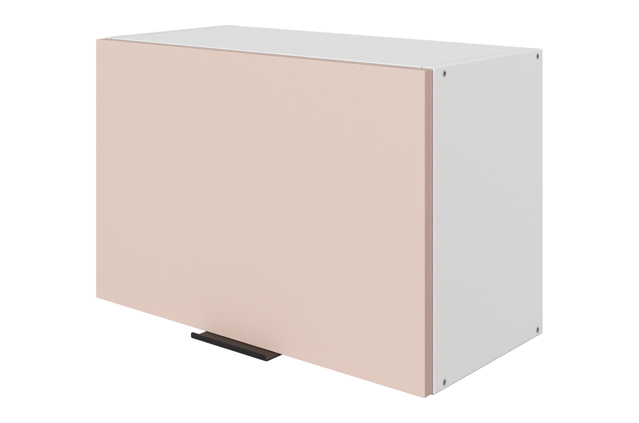 Стоун Шкаф навесной антресоль торцевая L550 H360 (1 дв. гориз.) (белый/грей софттач)