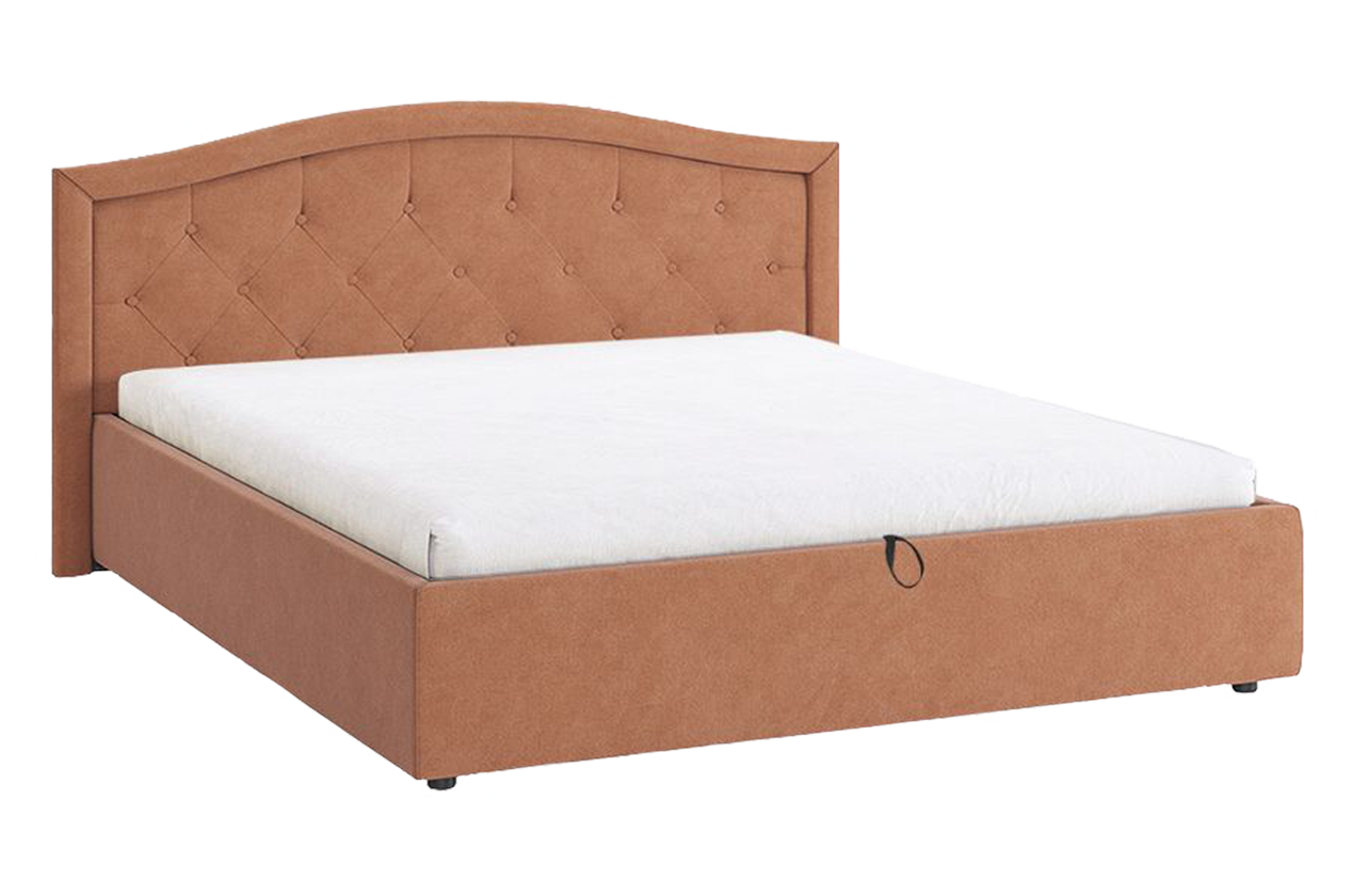 Кровать с подъемным механизмом Верона 2 160х200 см (персик (велюр))