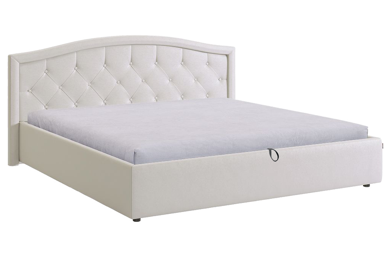 Кровать с подъемным механизмом Верона 180х200 см (белый (экокожа))