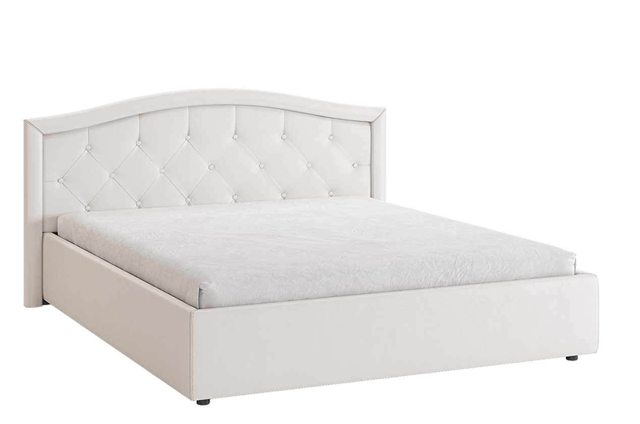 Кровать с основанием Верона 160х200 см (белый (экокожа))