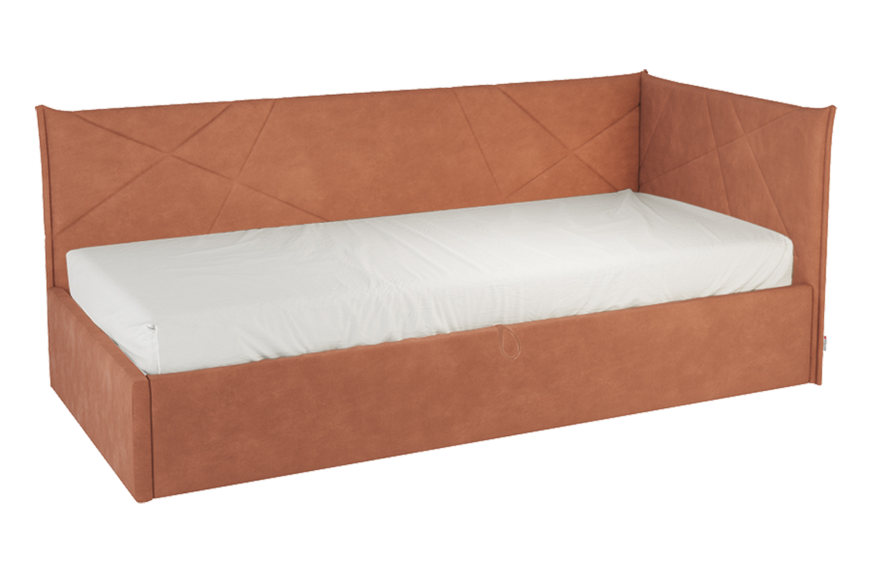 Кровать с подъемным механизмом Квест (Тахта) 90х200 см (персик (велюр))