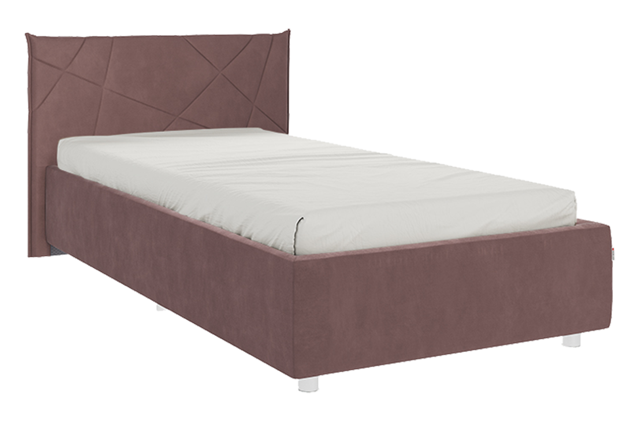 Кровать с подъемным механизмом Квест 90х200 см (пудра (велюр))