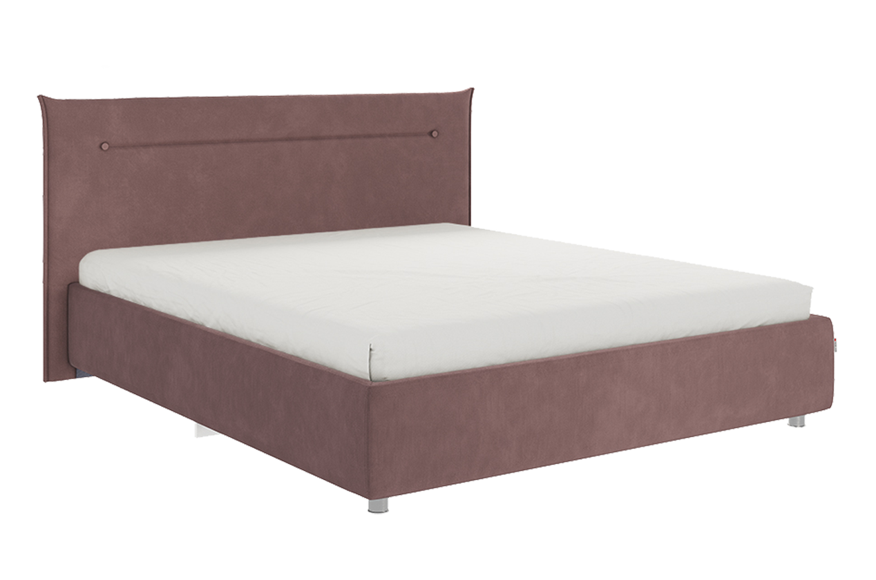 Кровать с основанием Альба 160х200 см (пудра (велюр))