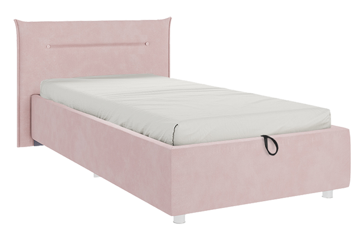 Кровать с подъемным механизмом Альба 90х200 см (нежно-розовый (велюр))